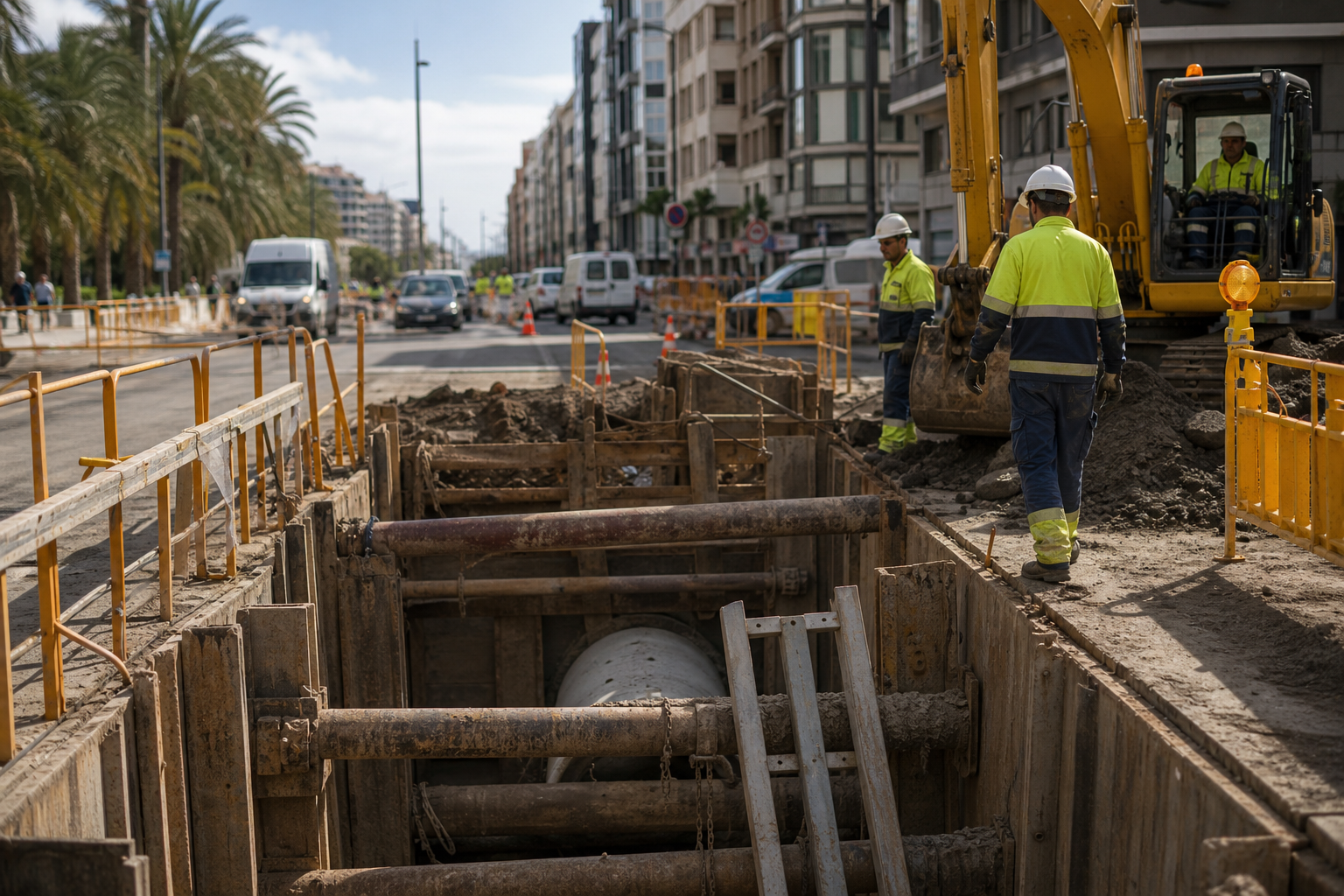 Imagen relacionada con EMALSA inicia los trabajos de reparación del colector de Rafael Cabrera tras los daños de la tormenta Therese