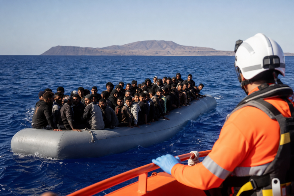 Salvamento Marítimo rescata a 72 migrantes magrebíes cerca de Fuerteventura