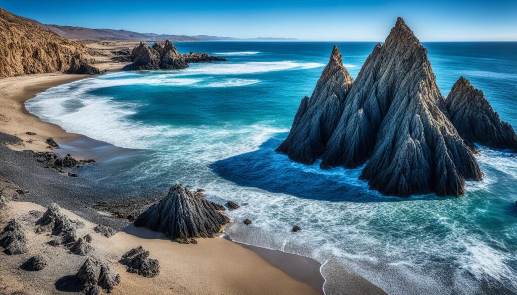 paisaje geológico de la Playa de la Laja paisaje geológico de la Playa de la Laja